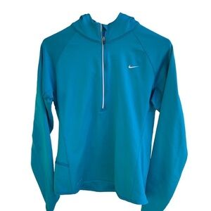 NIKE Women's Element Thermal Dri-Fit Running Hoodie Size Large Blue 424841-424